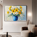 Floral 955 Canvas Art 18" x 24" / 45 x 60 cm / Black