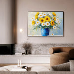 Floral 955 Canvas Art 18" x 24" / 45 x 60 cm / Black