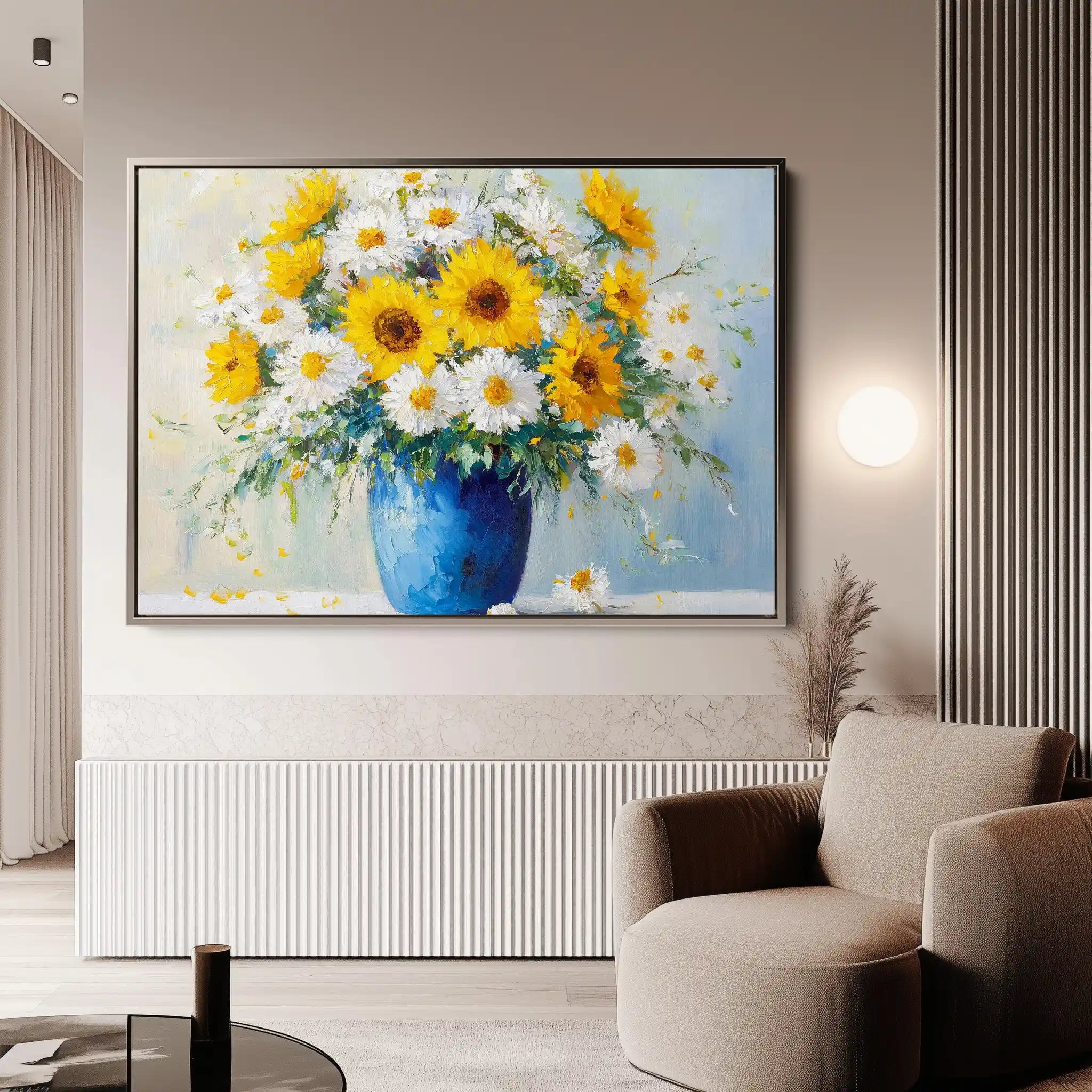 Floral 955 Canvas Art 60 x 40 cm / Black