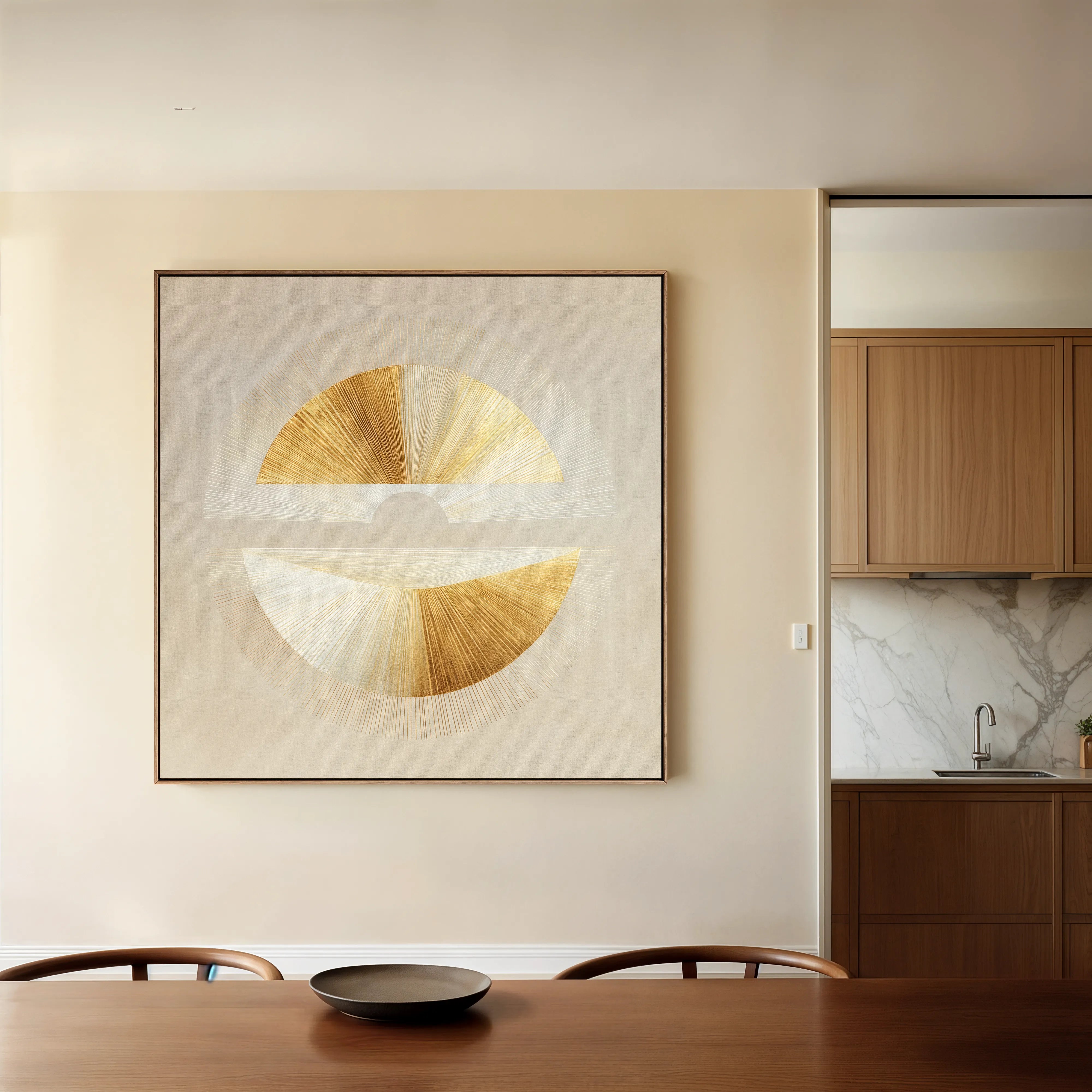Abstract 956 Canvas Art 16" x 16" / 40 x 40 cm / Black