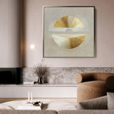 Abstract 956 Canvas Art 16" x 16" / 40 x 40 cm / Black