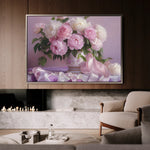 Floral 956 Canvas Art 18" x 24" / 45 x 60 cm / Black