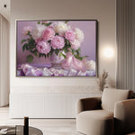Floral 956 Canvas Art 18" x 24" / 45 x 60 cm / Black