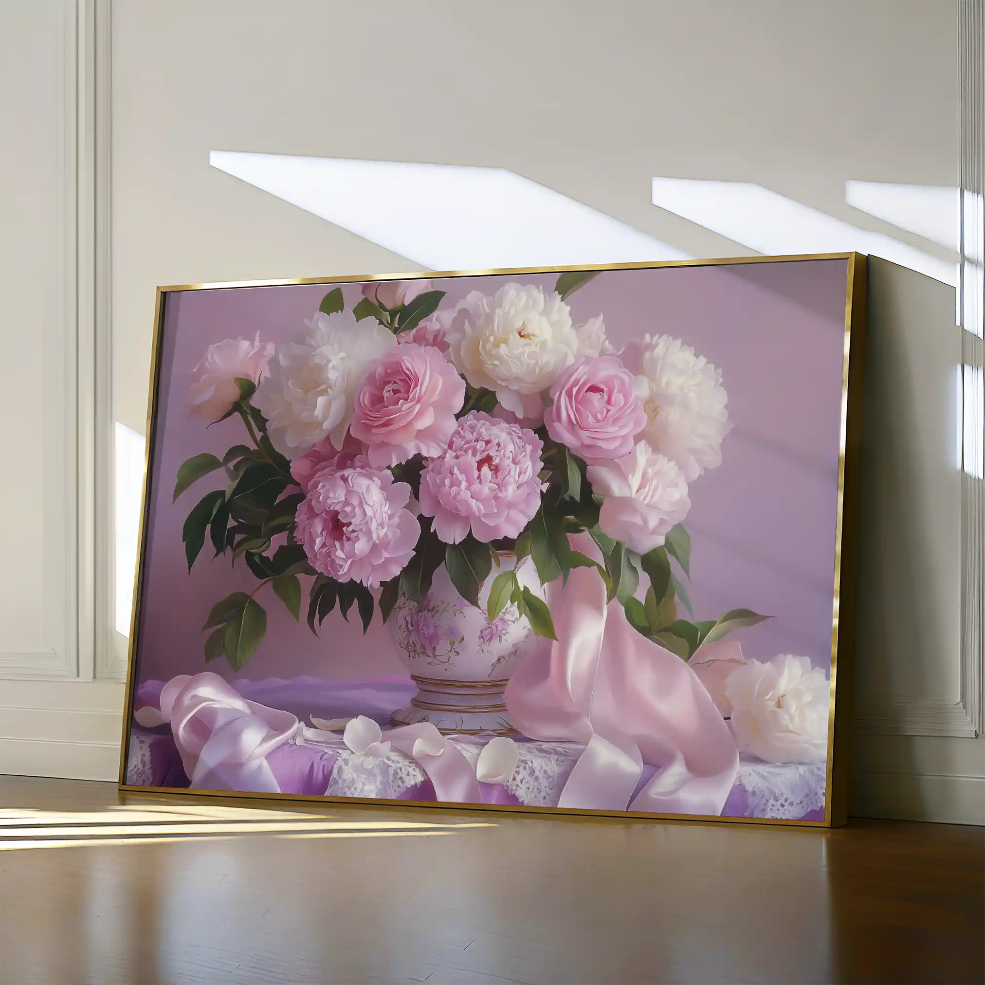 Floral 956 Canvas Art 60 x 40 cm / Black