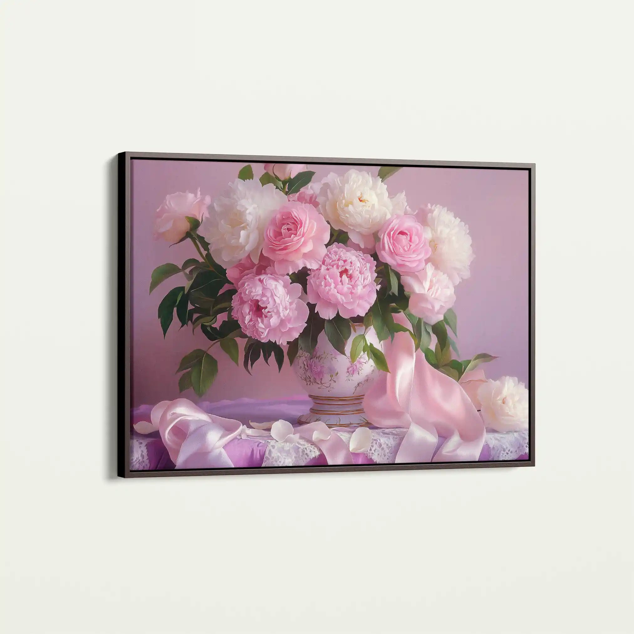 Floral 956 Canvas Art 60 x 40 cm / Black