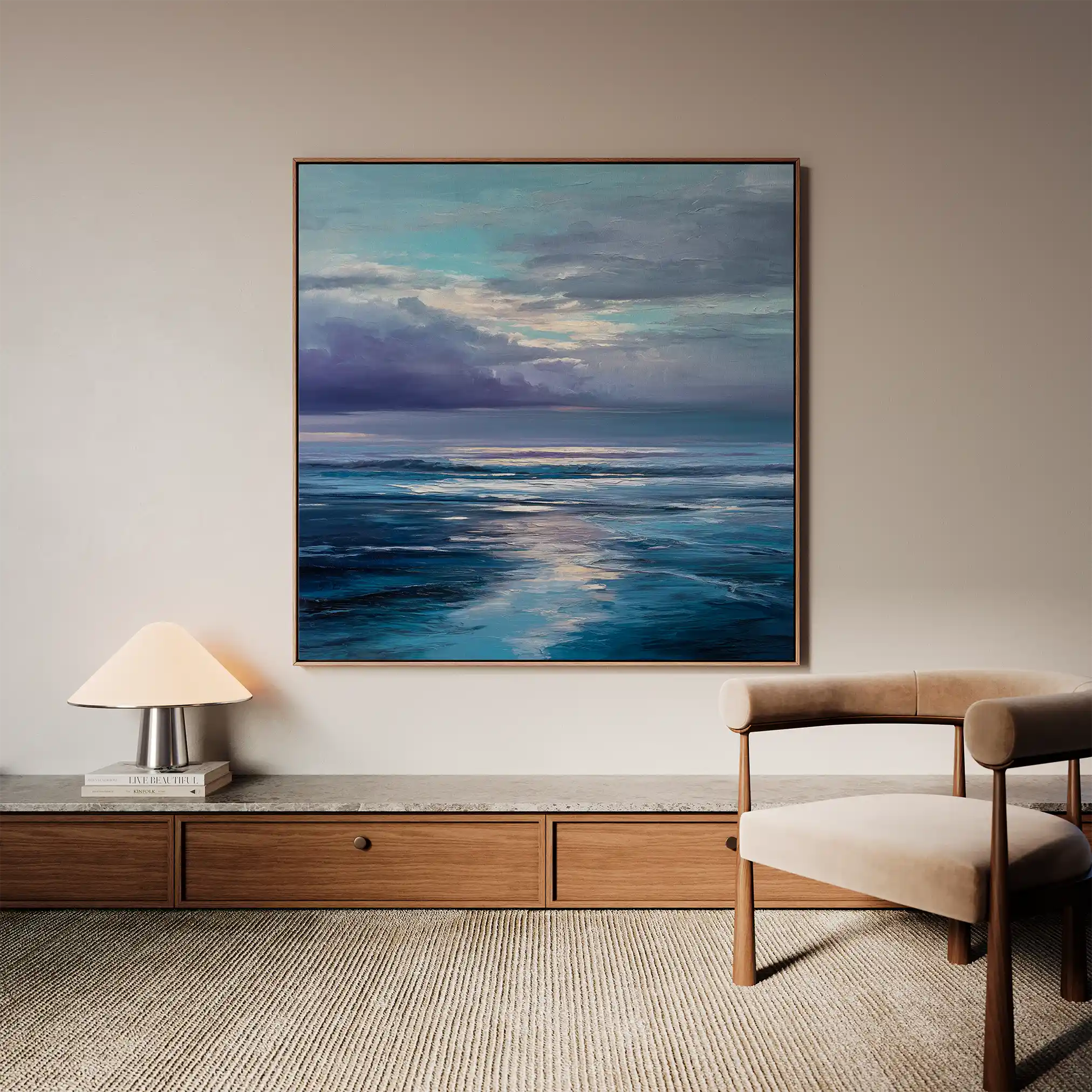 Abstract 957 Canvas Art 60 x 60 cm / Black
