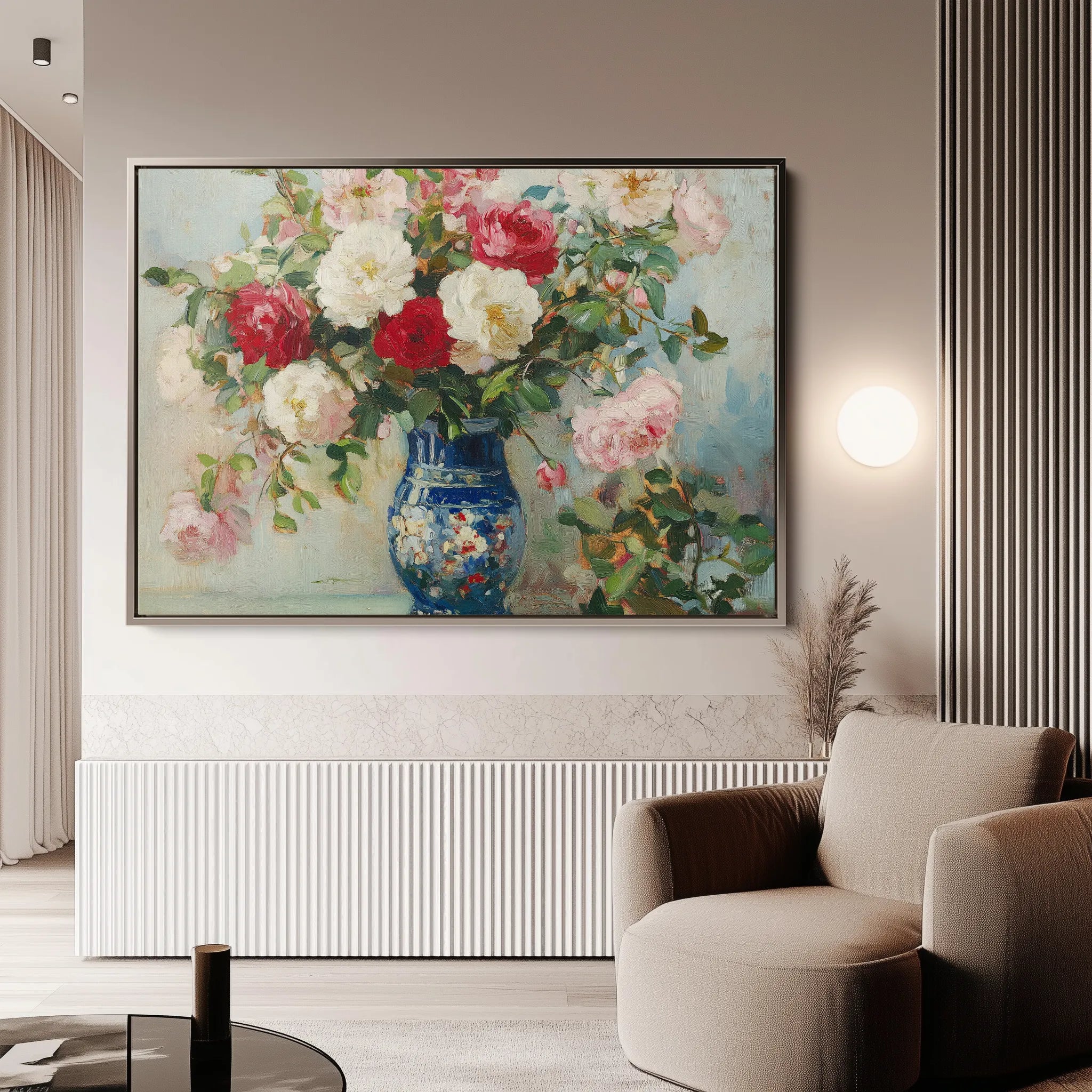 Floral 957 Canvas Art 18" x 24" / 45 x 60 cm / Black