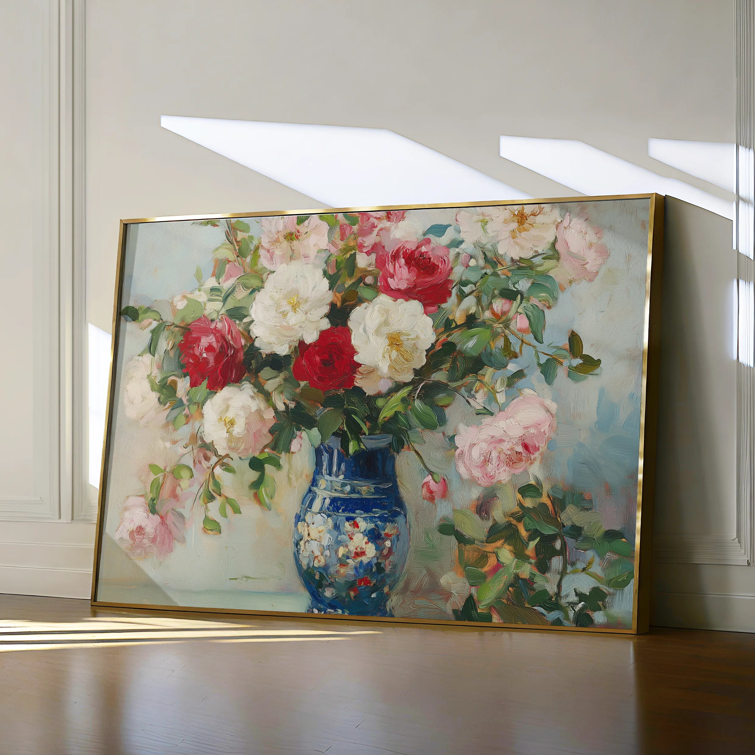 Floral 957 Canvas Art 18" x 24" / 45 x 60 cm / Black