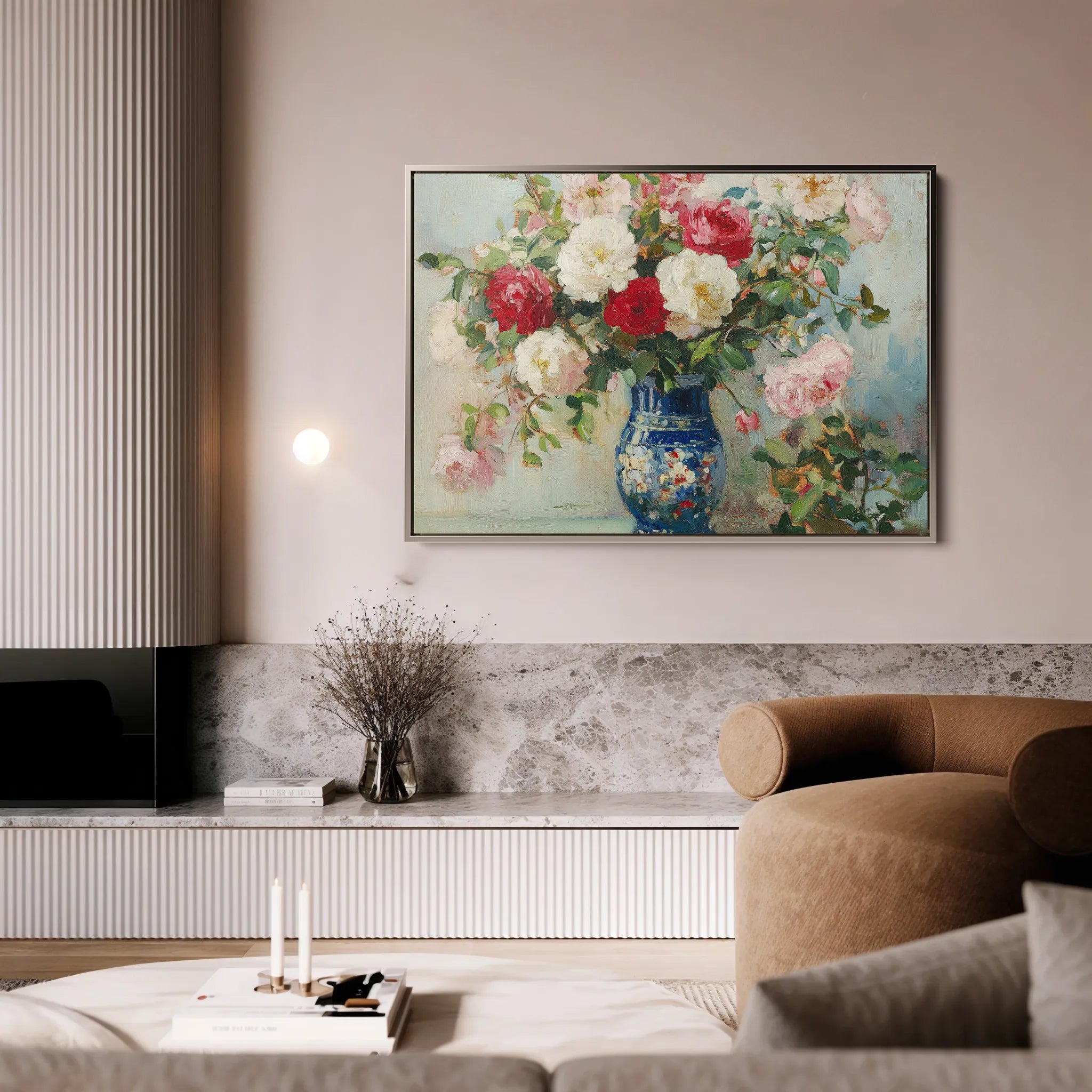 Floral 957 Canvas Art 18" x 24" / 45 x 60 cm / Black