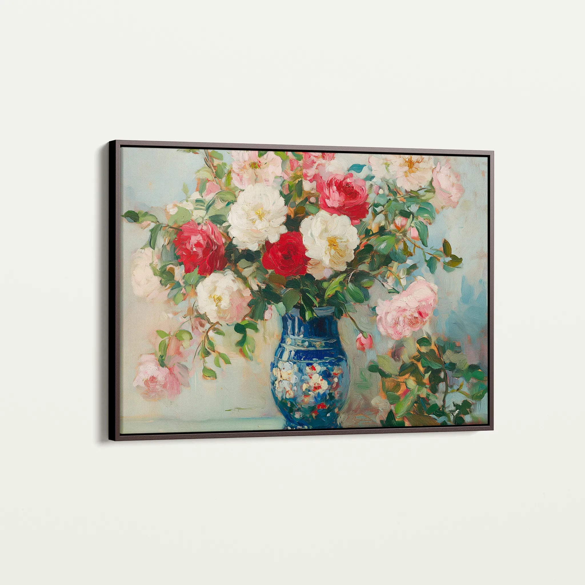 Floral 957 Canvas Art 18" x 24" / 45 x 60 cm / Black