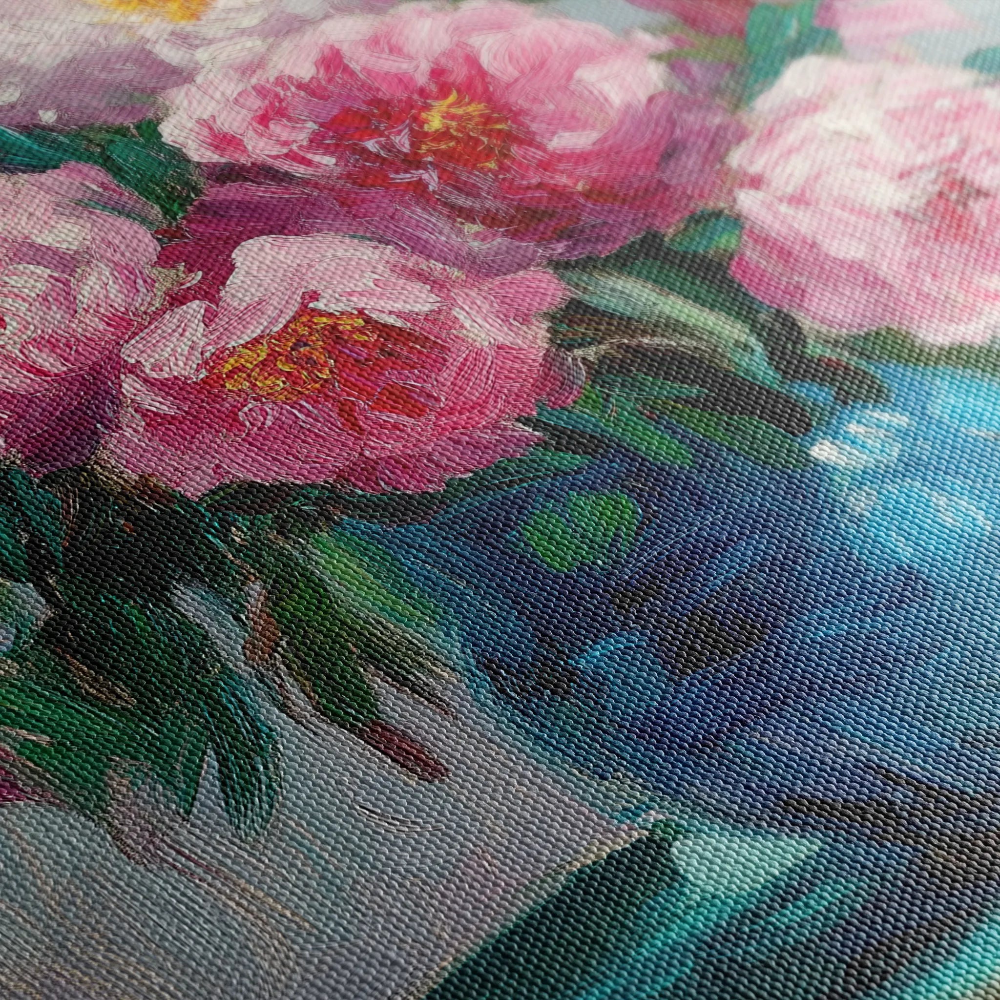 Floral 958 Canvas Art 18" x 24" / 45 x 60 cm / Black