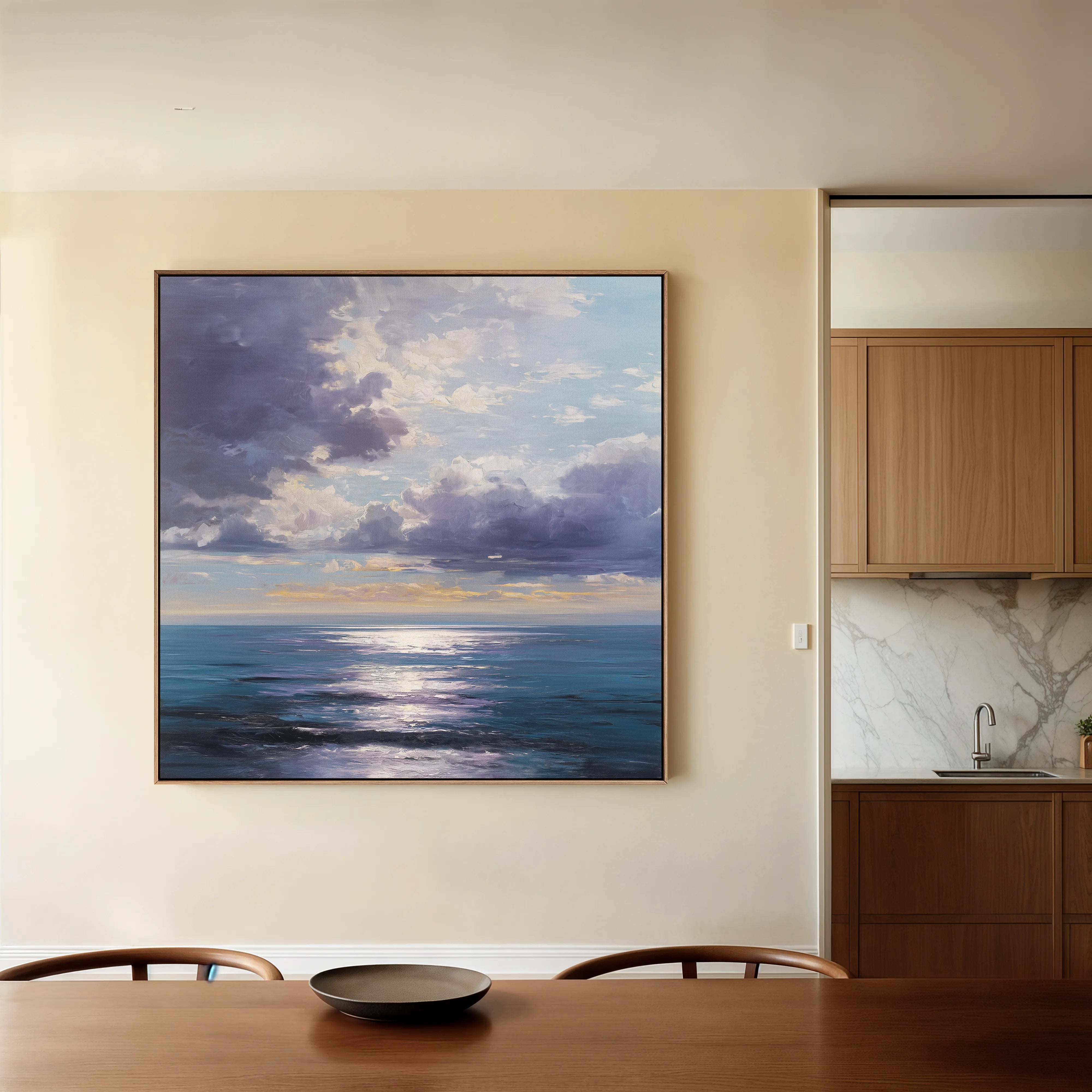 Abstract 959 Canvas Art 16" x 16" / 40 x 40 cm / Black
