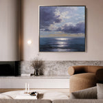 Abstract 959 Canvas Art 16" x 16" / 40 x 40 cm / Black