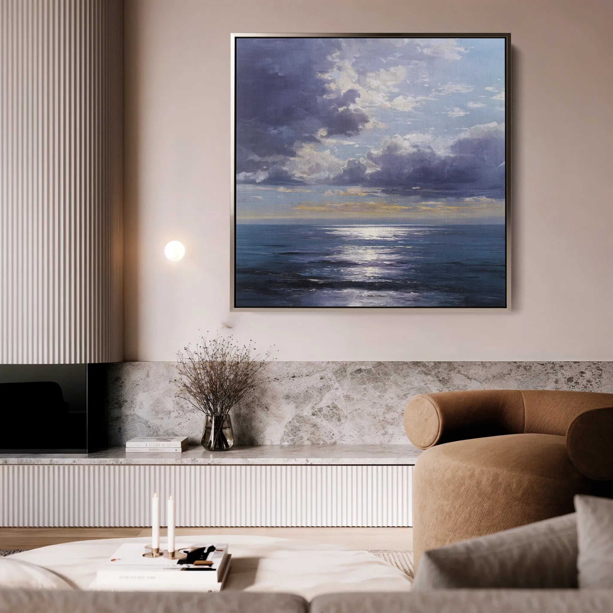 Abstract 959 Canvas Art 16" x 16" / 40 x 40 cm / Black