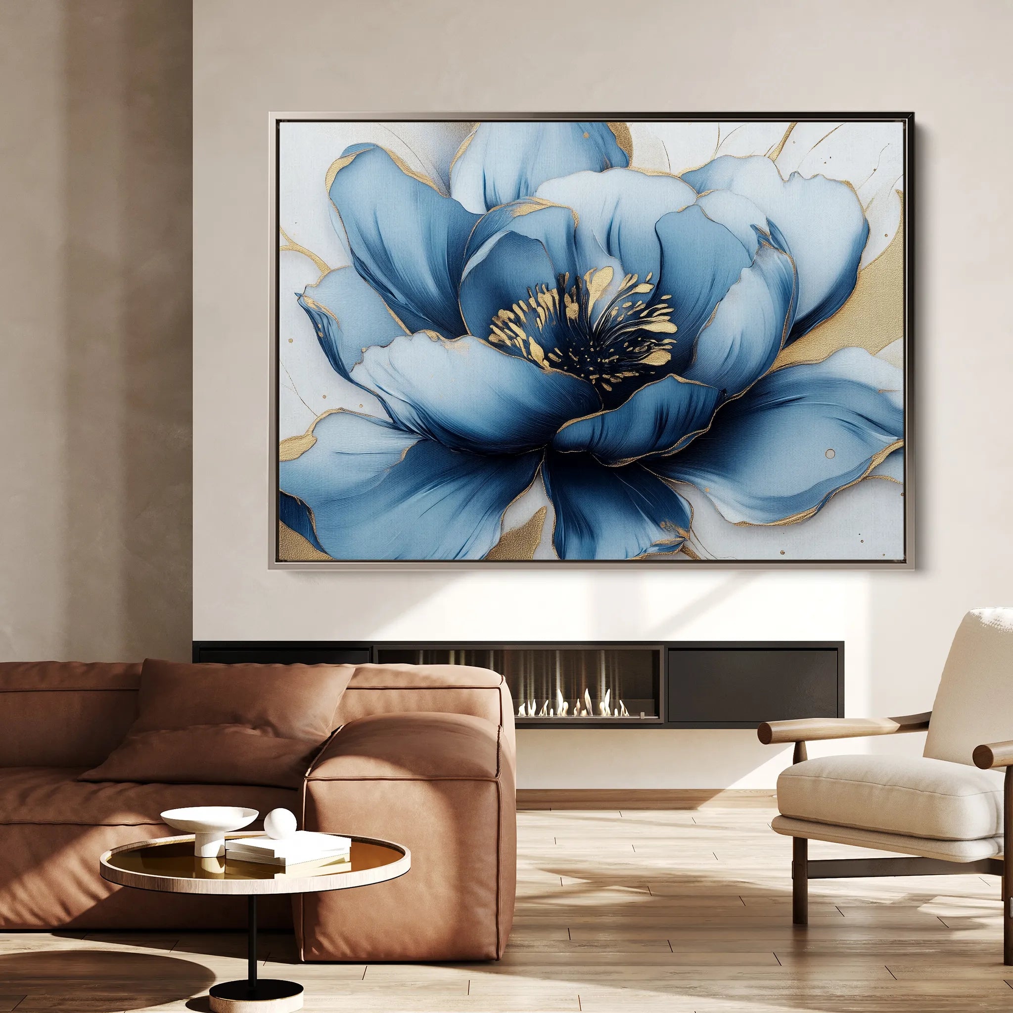 Floral 959 Canvas Art 18" x 24" / 45 x 60 cm / Black