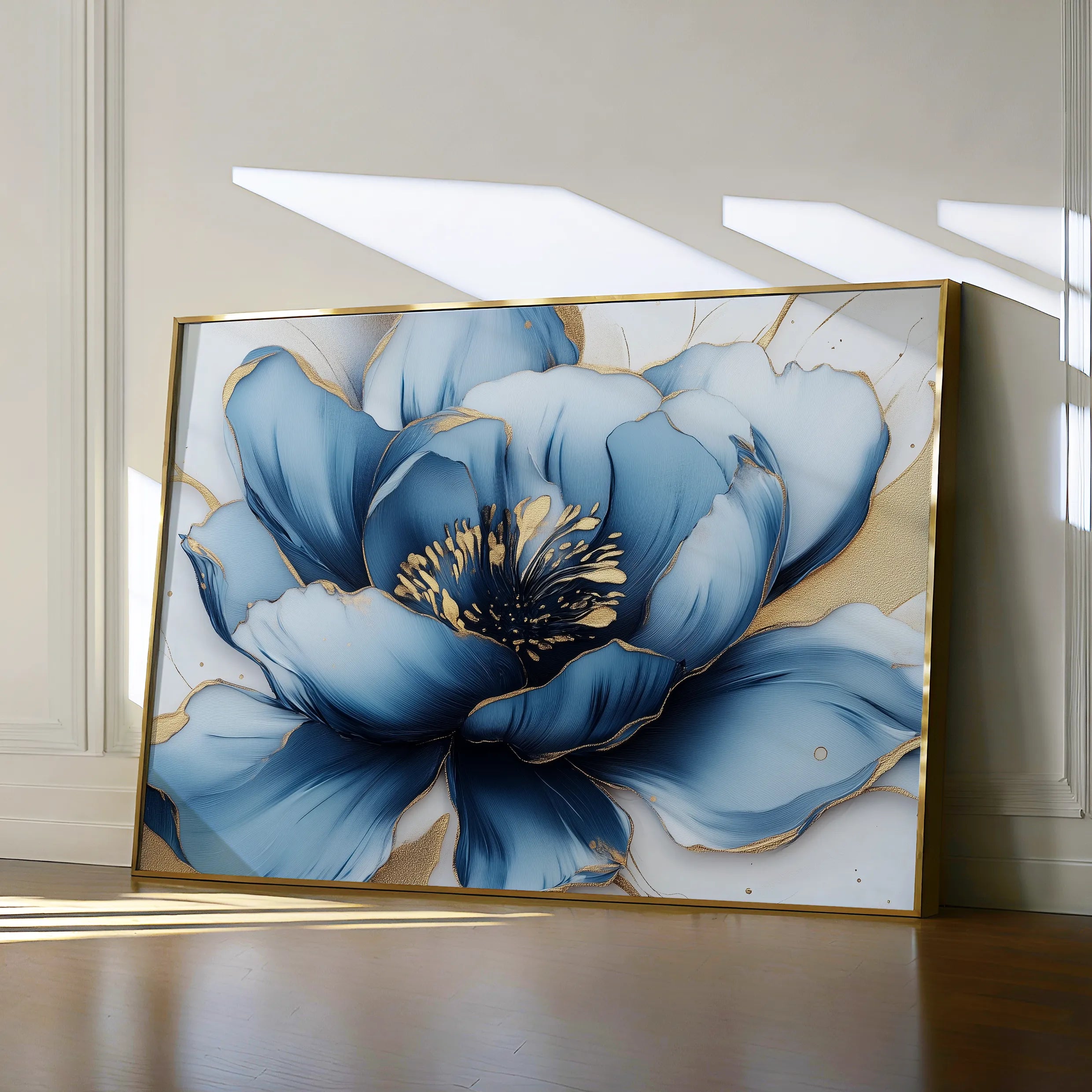 Floral 959 Canvas Art 18" x 24" / 45 x 60 cm / Black