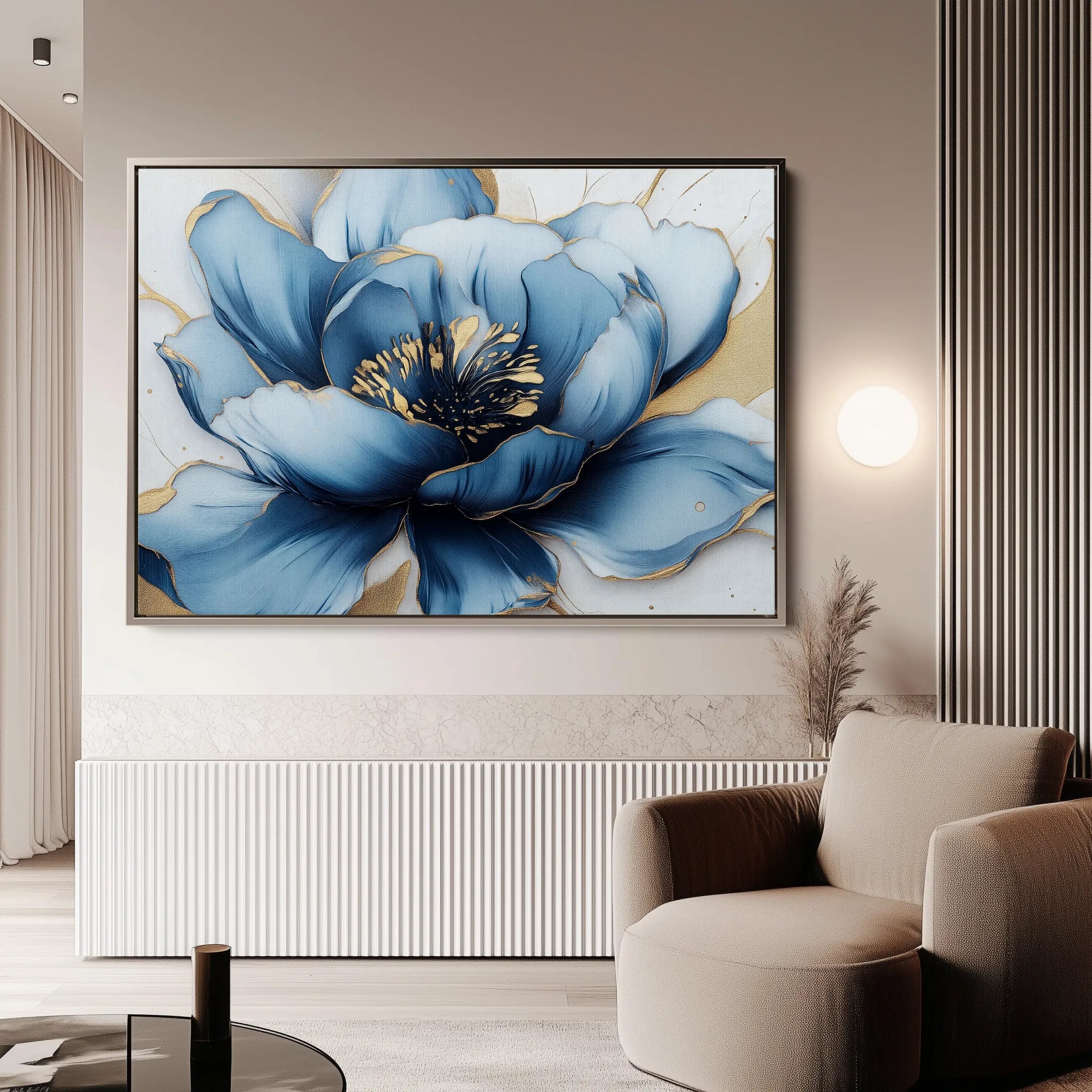 Floral 959 Canvas Art 18" x 24" / 45 x 60 cm / Black