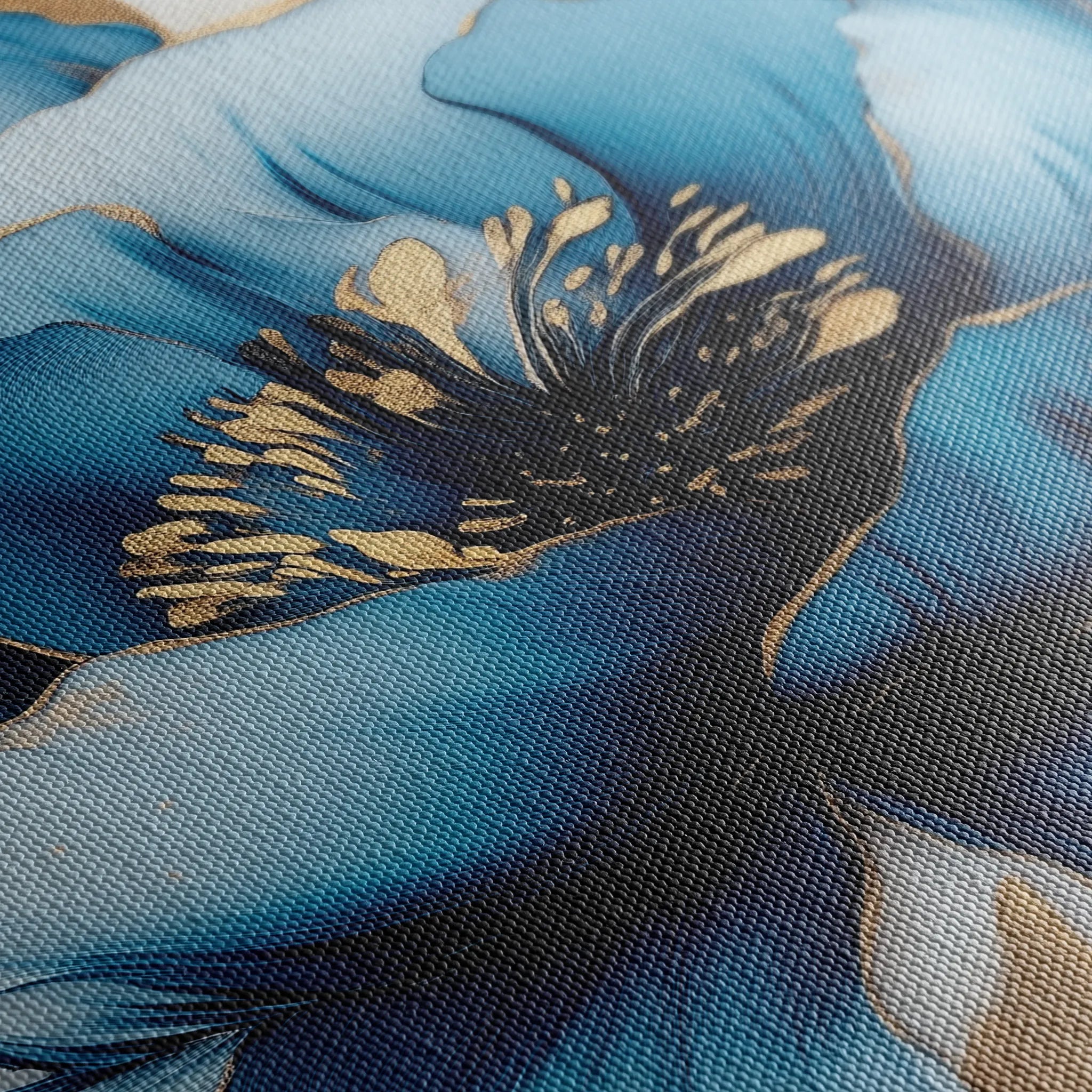 Floral 959 Canvas Art 18" x 24" / 45 x 60 cm / Black