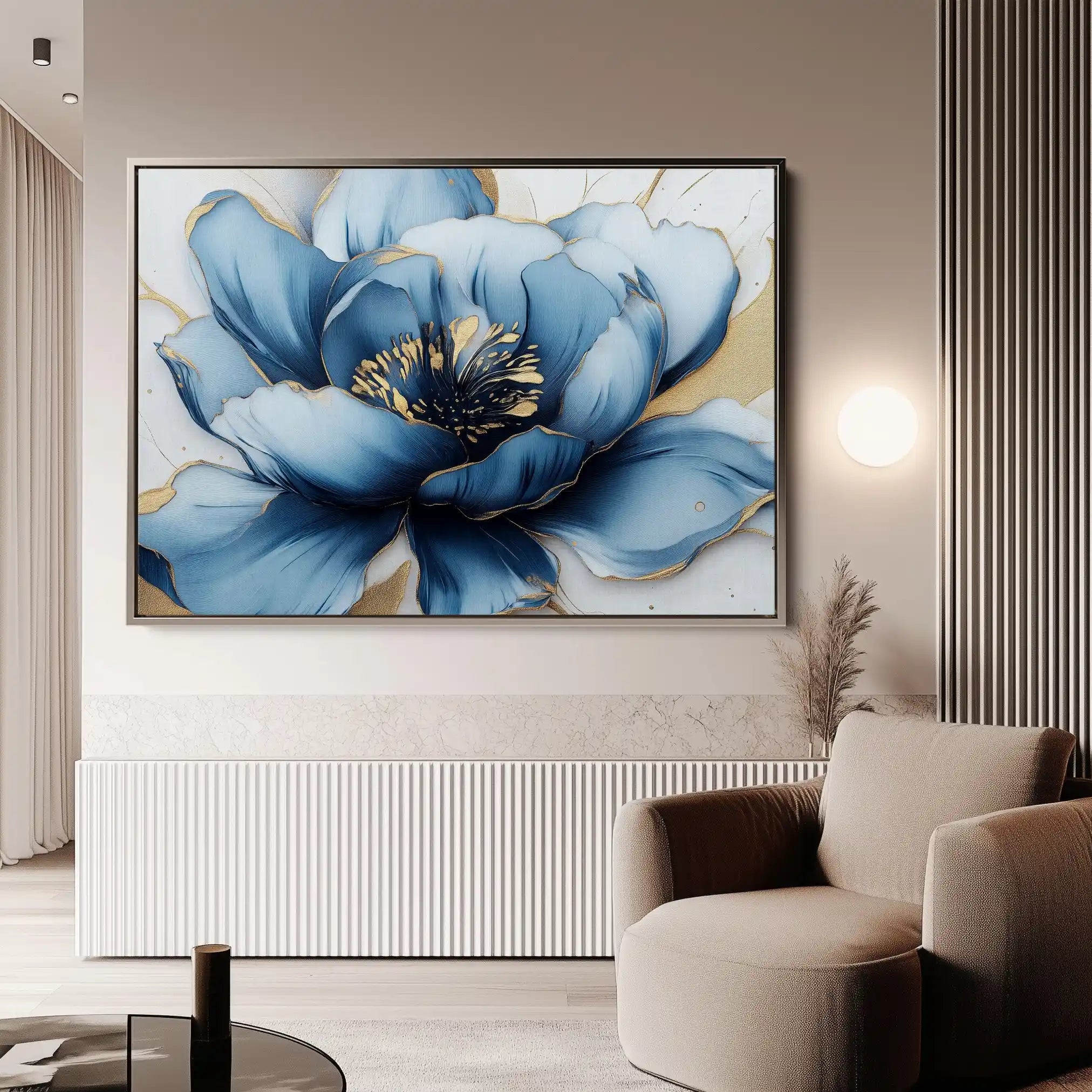 Floral 959 Canvas Art 60 x 40 cm / Black