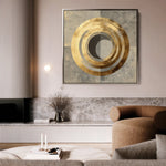 Abstract 960 Canvas Art 16" x 16" / 40 x 40 cm / Black