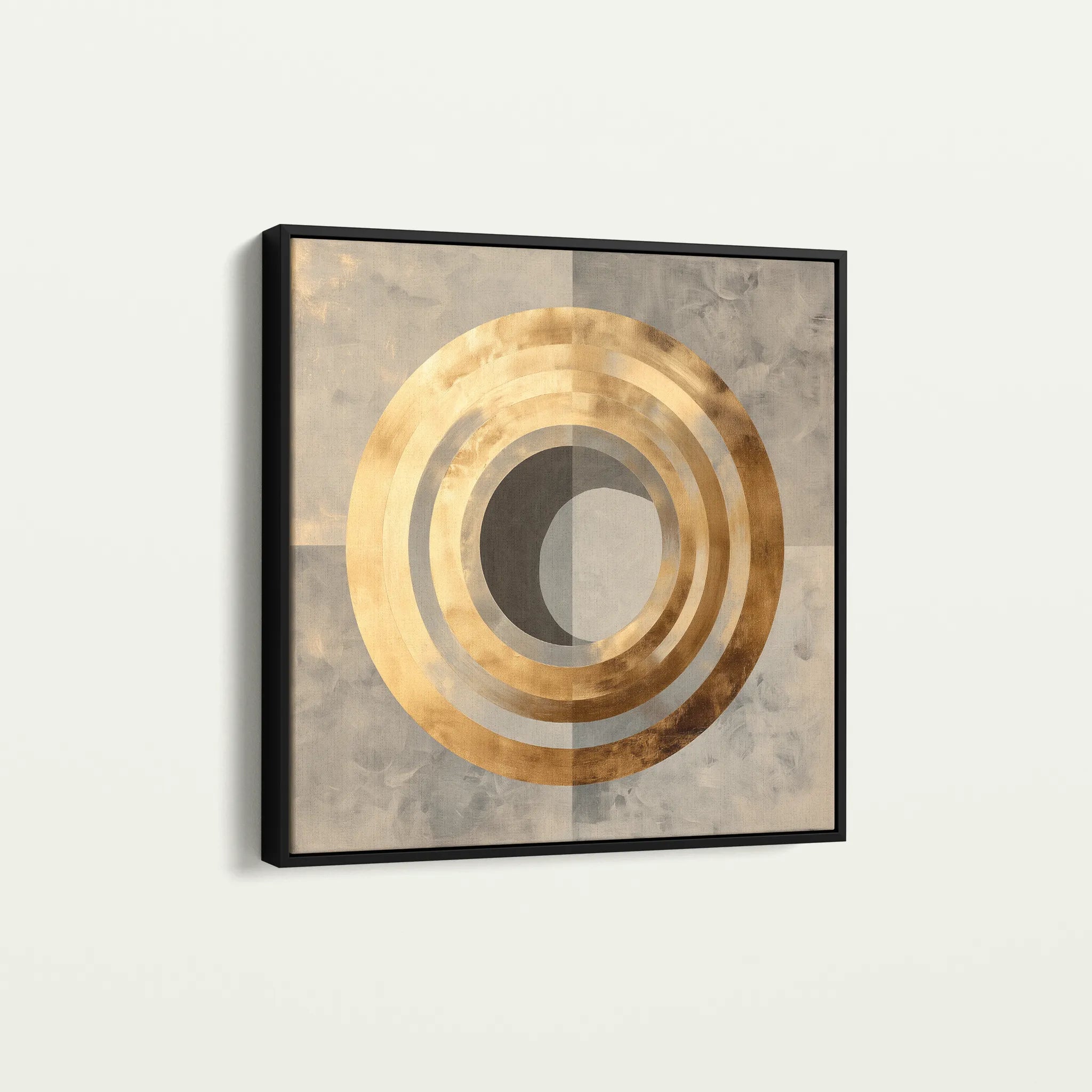 Abstract 960 Canvas Art 16" x 16" / 40 x 40 cm / Black
