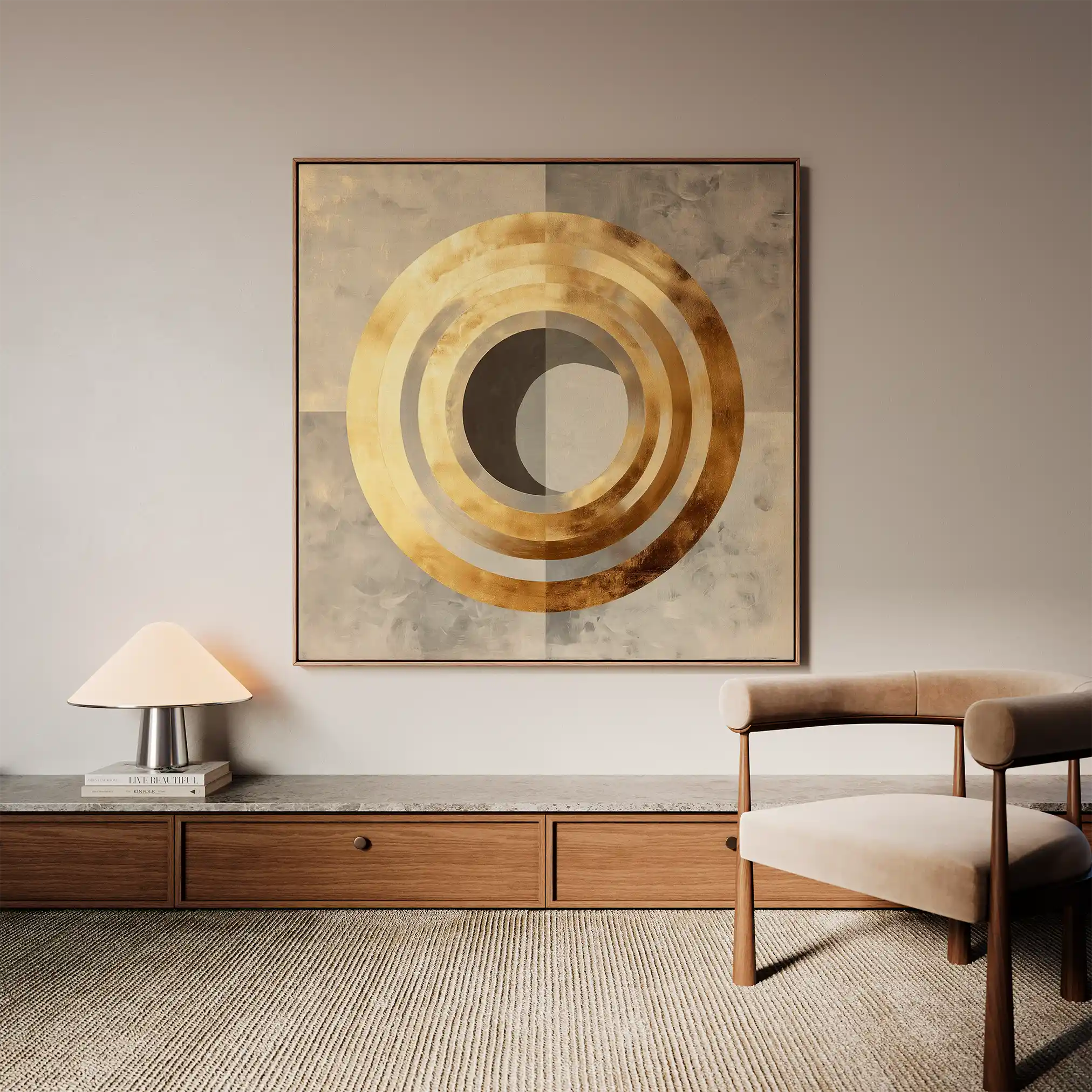 Abstract 960 Canvas Art 60 x 60 cm / Black