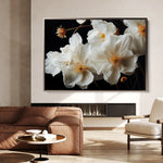 Floral 960 Canvas Art 18" x 24" / 45 x 60 cm / Black