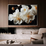 Floral 960 Canvas Art 18" x 24" / 45 x 60 cm / Black
