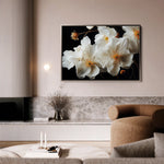 Floral 960 Canvas Art 18" x 24" / 45 x 60 cm / Black