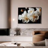 Floral 960 Canvas Art 18" x 24" / 45 x 60 cm / Black