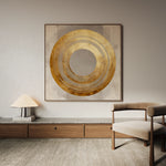 Abstract 961 Canvas Art 16" x 16" / 40 x 40 cm / Black