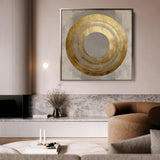Abstract 961 Canvas Art 16" x 16" / 40 x 40 cm / Black