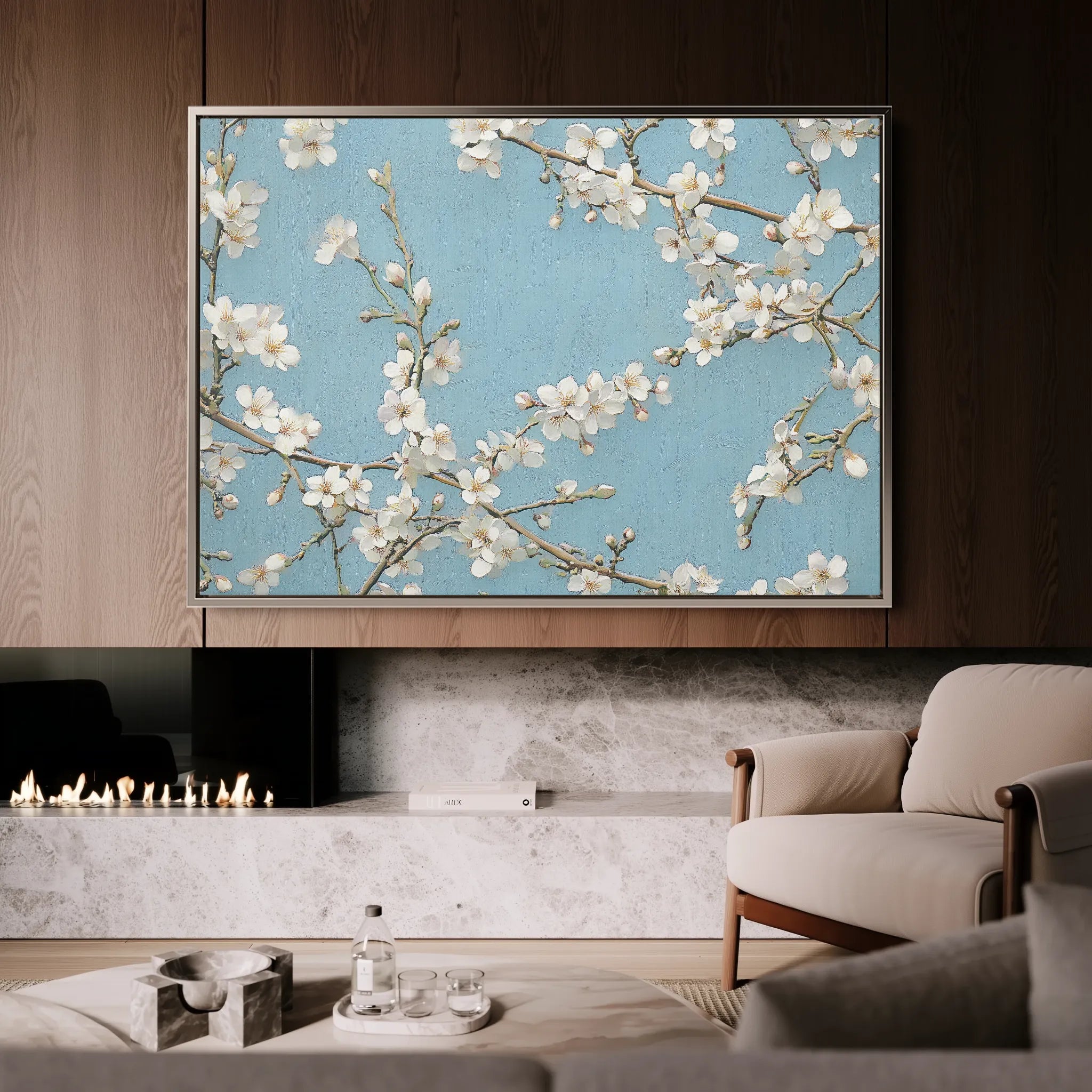 Floral 961 Canvas Art 18" x 24" / 45 x 60 cm / Black