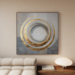 Abstract 962 Canvas Art 16" x 16" / 40 x 40 cm / Black