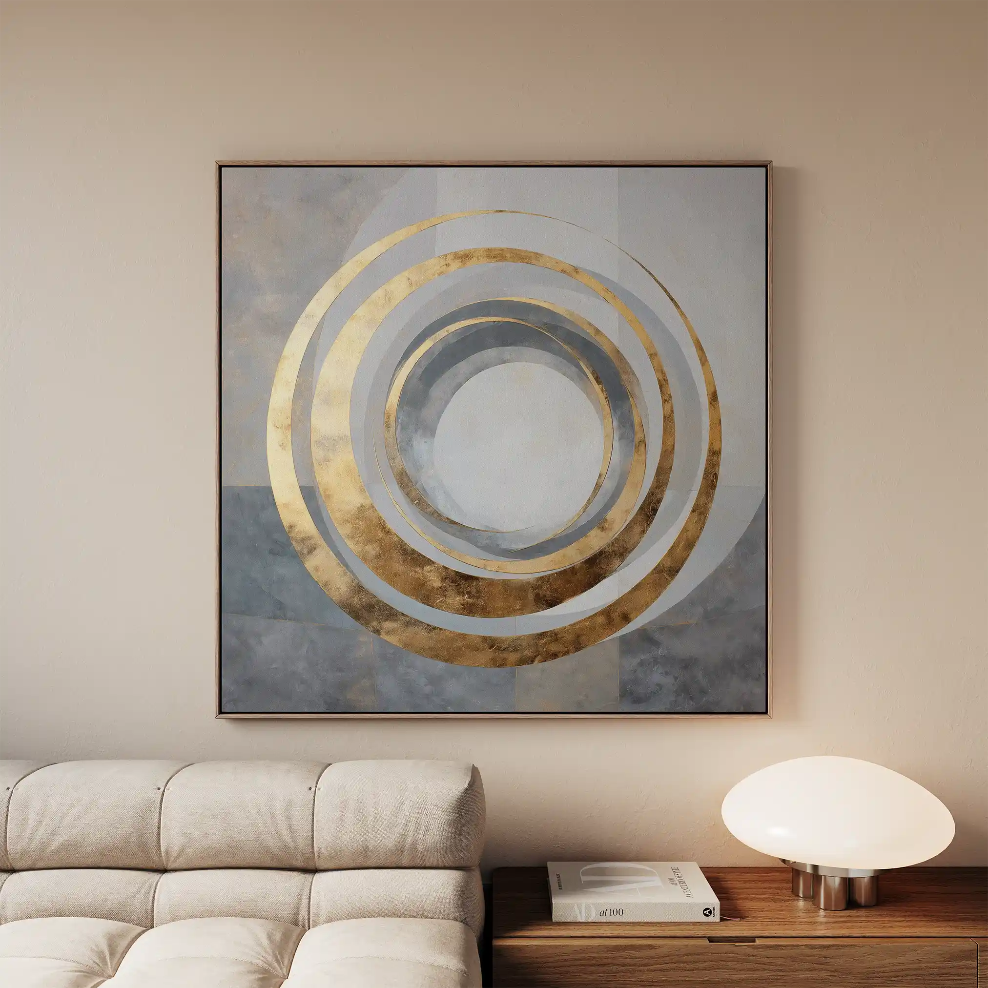 Abstract 962 Canvas Art 16" x 16" / 40 x 40 cm / Black