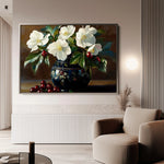 Floral 962 Canvas Art 18" x 24" / 45 x 60 cm / Black