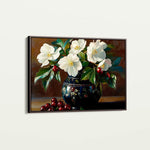 Floral 962 Canvas Art 18" x 24" / 45 x 60 cm / Black