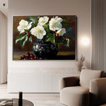 Floral 962 Canvas Art 60 x 40 cm / Black