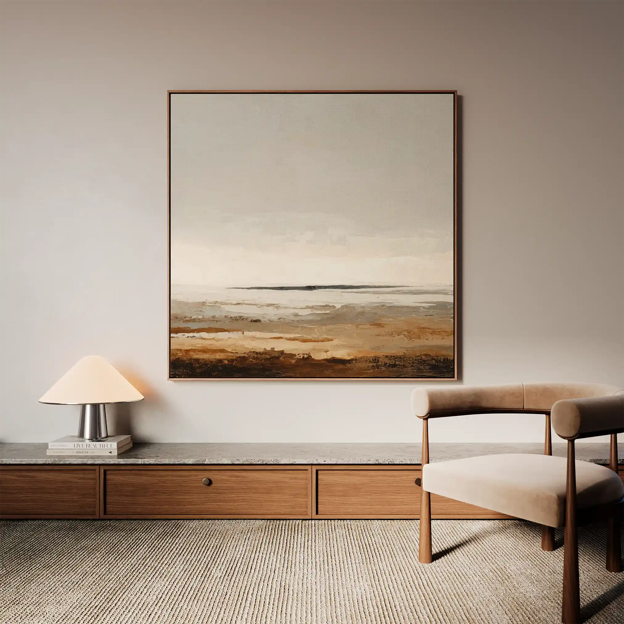 Abstract 963 Canvas Art 16" x 16" / 40 x 40 cm / Black