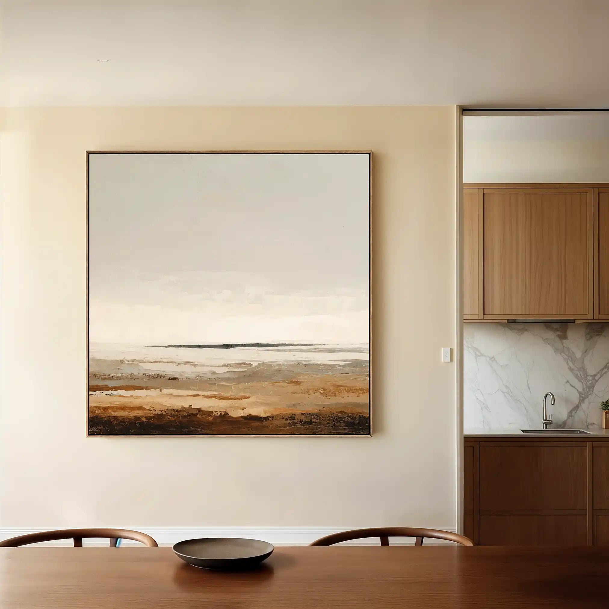 Abstract 963 Canvas Art 16" x 16" / 40 x 40 cm / Black