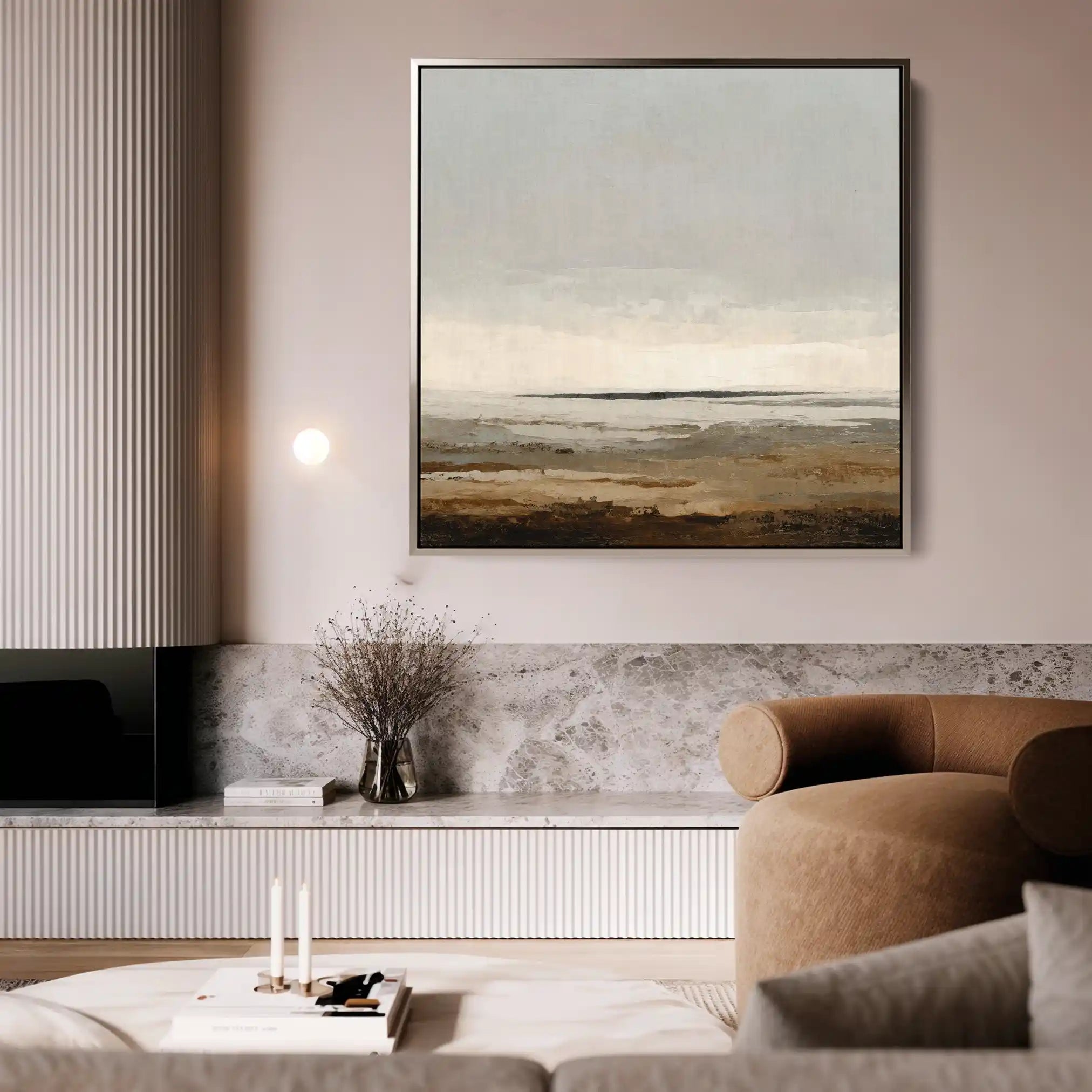 Abstract 963 Canvas Art 16" x 16" / 40 x 40 cm / Black