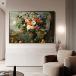 Floral 963 Canvas Art 18" x 24" / 45 x 60 cm / Black