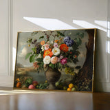 Floral 963 Canvas Art 18" x 24" / 45 x 60 cm / Black