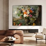 Floral 963 Canvas Art 18" x 24" / 45 x 60 cm / Black