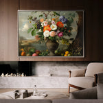 Floral 963 Canvas Art 18" x 24" / 45 x 60 cm / Black