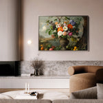 Floral 963 Canvas Art 18" x 24" / 45 x 60 cm / Black