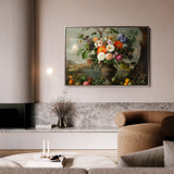 Floral 963 Canvas Art 18" x 24" / 45 x 60 cm / Black