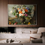 Floral 963 Canvas Art 60 x 40 cm / Black