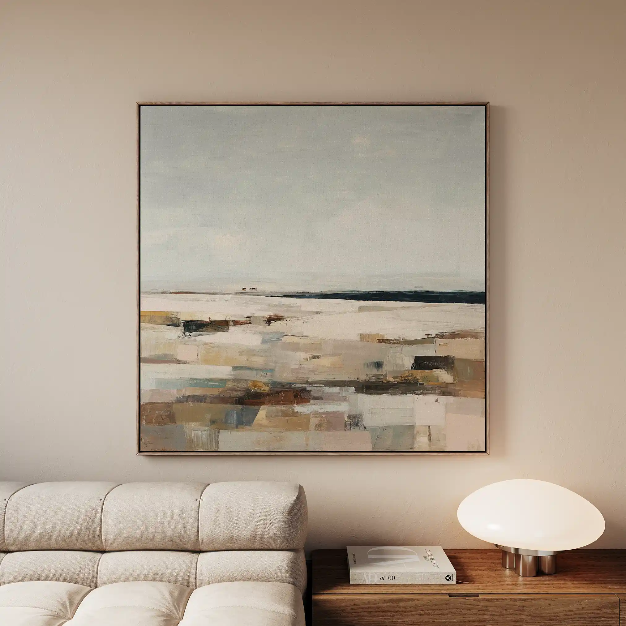 Abstract 964 Canvas Art 16" x 16" / 40 x 40 cm / Black