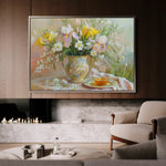 Floral 964 Canvas Art 18" x 24" / 45 x 60 cm / Black